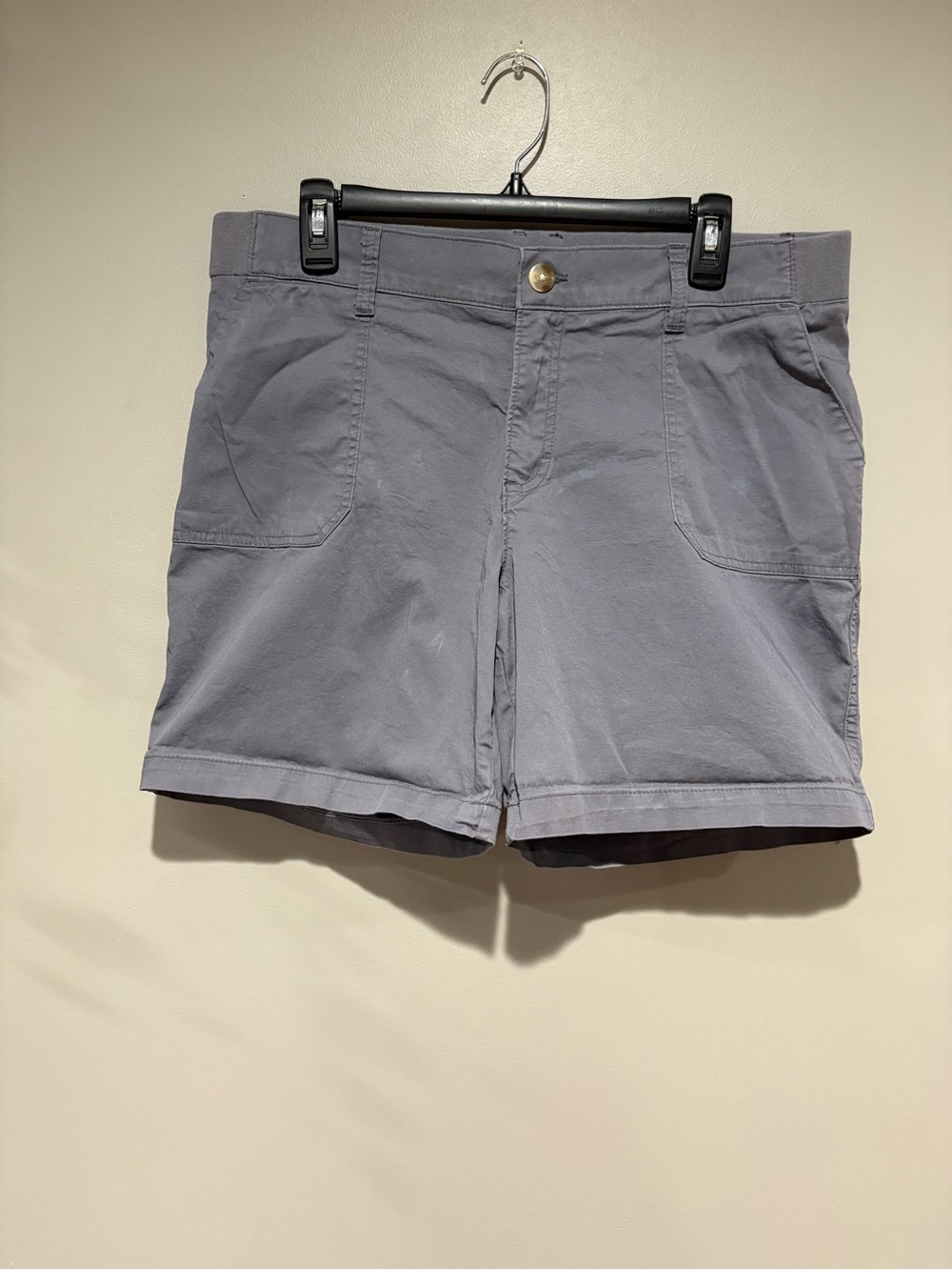 Lee Gray Bermuda Utility Shorts Mid Rise Regular Fit Size 14M